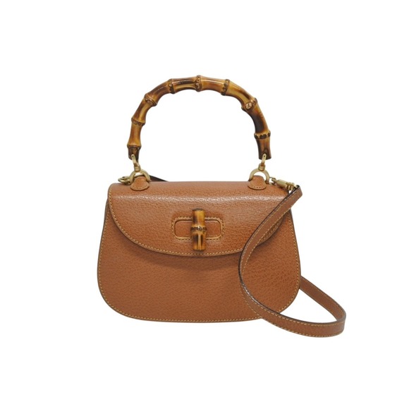 Gucci Handbags - GUCCI Bamboo bag handbag shoulder brown leather